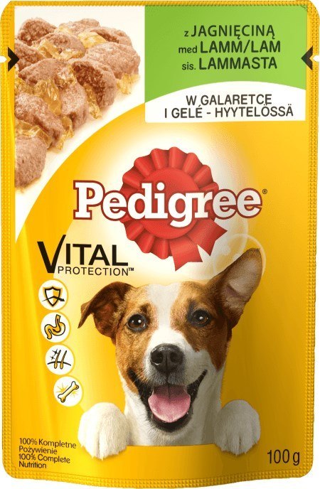 PEDIGREE Jagnięcina i wątróbka w galaretce - mokra karma dla psa - 100 g