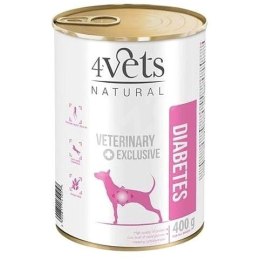 4VETS Natural Diabetes Dog - mokra karma dla psa - 400 g