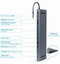 Gembird Hub USB-C HDMI GbE 3xUSB 3.1 2xUSB 2.0 2xUSB-C USB-C PD Card VGA