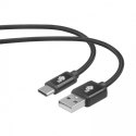 TB Kabel USB-USB C 1.5m czarny sznurek premium