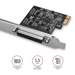 AXAGON PCEA-P1N Kontroler PCIe 1x port równoległy LPT, w zestawie SP & LP