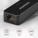 AXAGON ADE-XR Karta sieciowa Fast Ethernet adapter, USB2.0, instalacja automatyczna