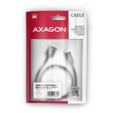 AXAGON BUMM3-CM10AB Kabel Micro-B USB, USB-C 3.2 Gen 1, 1m, 3A, ALU, PVC Czarny