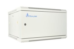 Extralink Szafka wisząca rack 6U 600x450 szara z metalowymi drzwiami