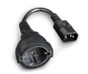 Gembird Adapter zasilania IEC320 C14->SCHUKO(F) 15 cm