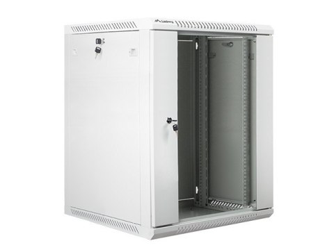 Lanberg Szafa instalacyjna wisząca 19 cali 15U 600X600mm szara (drzwi szklane)