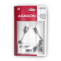 AXAGON BUCM-AM10TB Kabel Twister USB-C - USB-A, 0,6m, USB 2.0, 2.4A, ALU, PVC Czarny