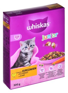 WHISKAS Junior z kurczakiem - sucha karma dla kota - 300 g