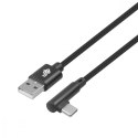 TB Kabel USB-USB C 1.5m kątowy, czarny sznurek