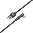 TB Kabel USB-USB C 1.5m kątowy, czarny sznurek