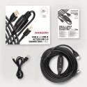 AXAGON ADR-220B USB 2.0 A-M -> B-M aktywny kabel połączeniowy/wzmacniacz 20m