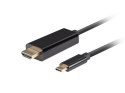 Lanberg Kabel USB-C(M)->HDMI(M) 4K 60HZ czarny