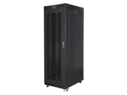 Lanberg Szafa instalacyjna rack stojąca 19 cali 37U 800x1000 czarna drzwi perforowane LCD ( Flat pack)